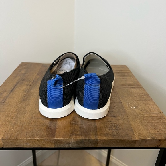 Franco Sarto Black Slip-On Sneakers with Blue Accent - Picture 6 of 7